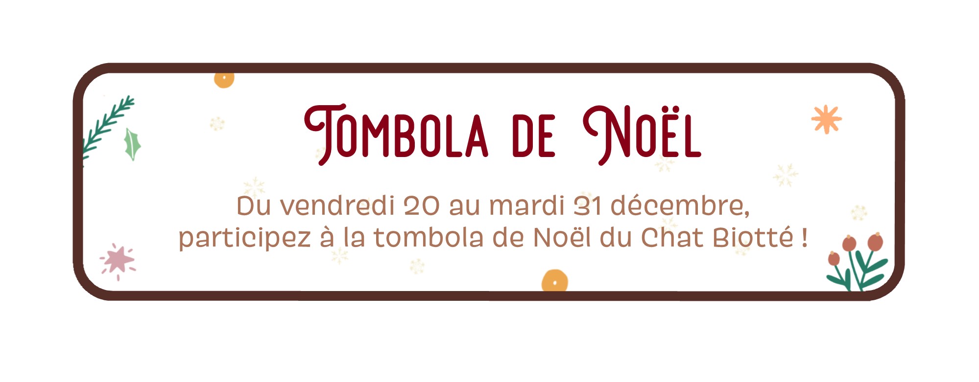 Tombola de Noël Tombola de Noël