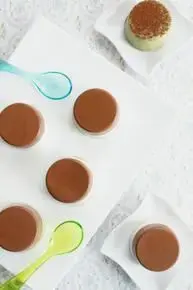 Flan aux deux chocolat et matcha